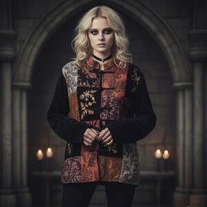 🏵️ Vtg 90s White Stag Patchwork Jacket | Chenille | M 🧥